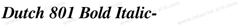 Dutch 801 Bold Italic字体转换